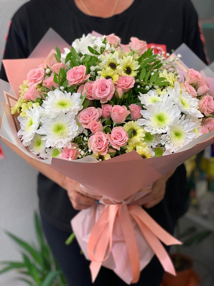 Букет цветов из: Розы и Хризантемы в Заволжске