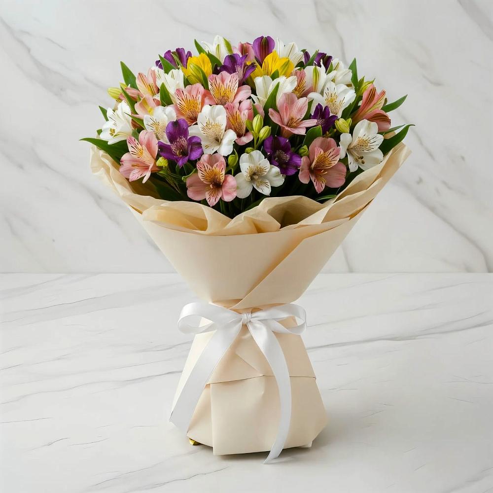 Букет цветов из: Альстромерии в Заволжске