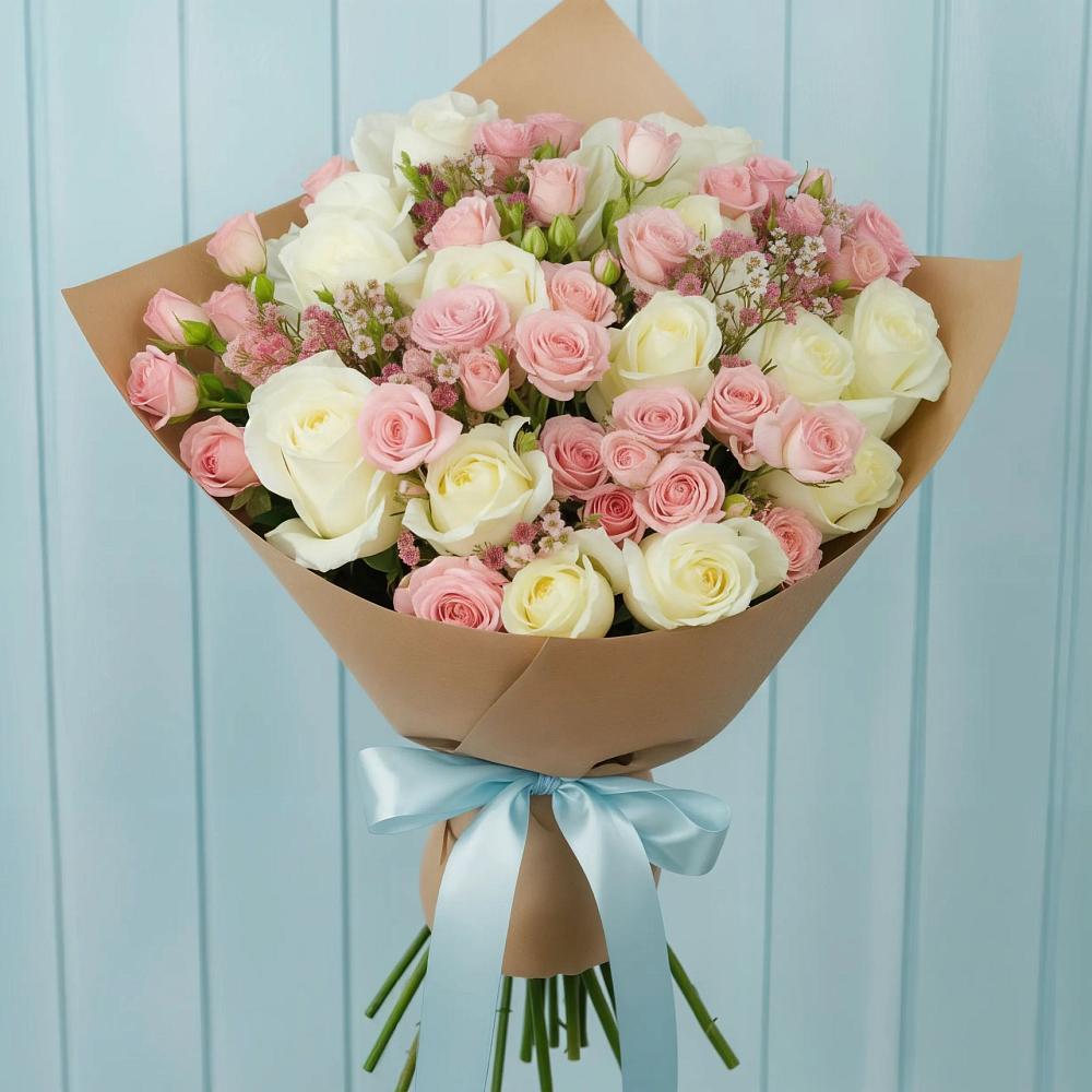 Букет цветов из: Розы в Заволжске