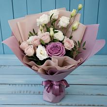 Букет цветов из:  Розы и Лизиантусы в Заволжске