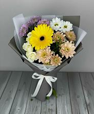 Букет цветов из:  Розы, Герберы и Хризантемы в Заволжске