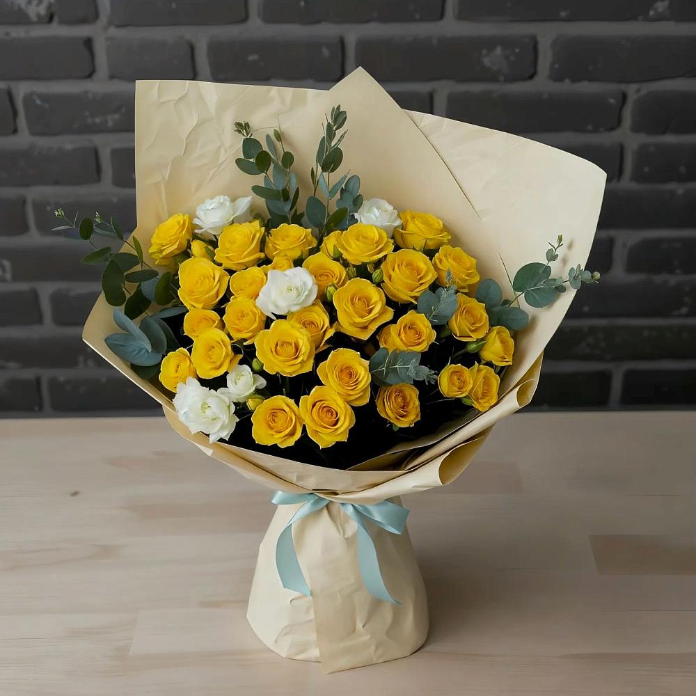 Букет цветов из: Розы в Заволжске