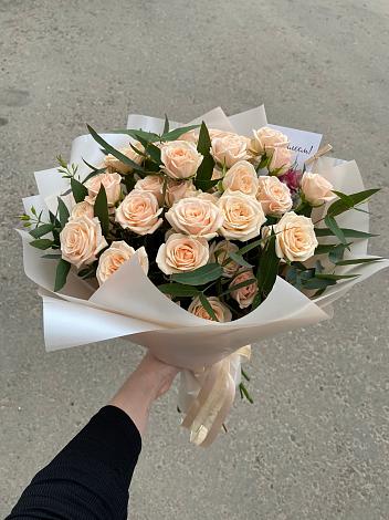 Букет Кремовые розы Латте в Заволжске