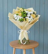 Букет цветов из:  Хризантемы и Розы в Заволжске