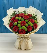 Букет цветов из:  Розы и Хризантемы в Заволжске