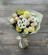 Букет цветов из:  Альстромерии, Розы и Хризантемы в Заволжске