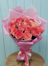 Букет 15 Розовых роз Равель в Заволжске