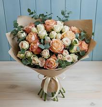 Букет цветов из:  Альстромерии и Розы в Заволжске