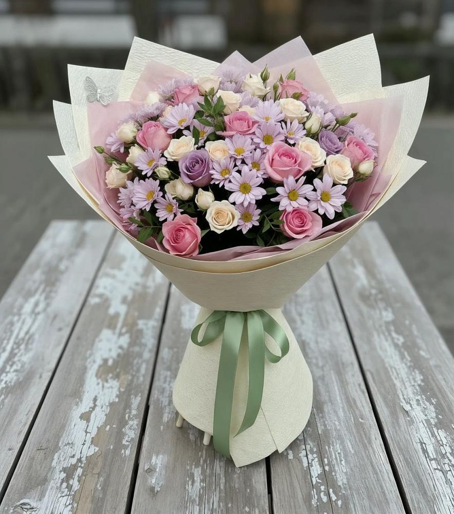 Букет цветов из: Розы и Хризантемы в Заволжске