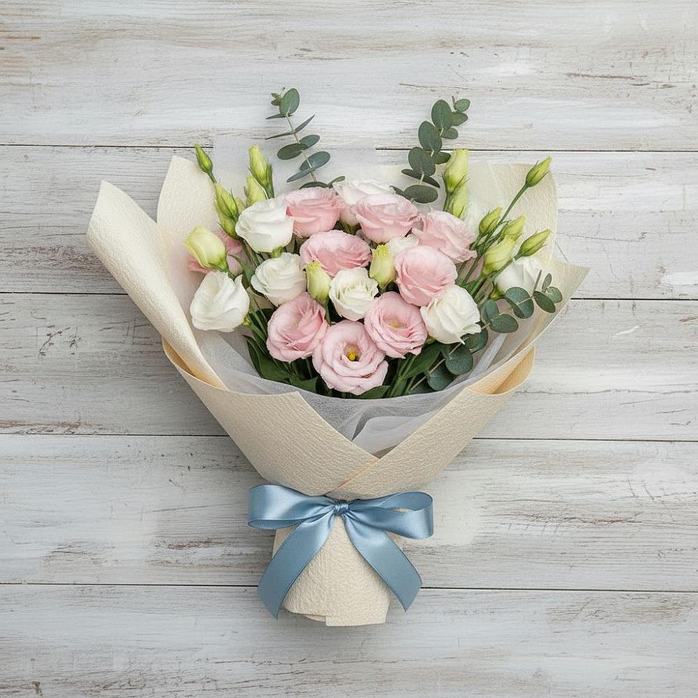 Букет цветов из: Лизиантусы в Заволжске